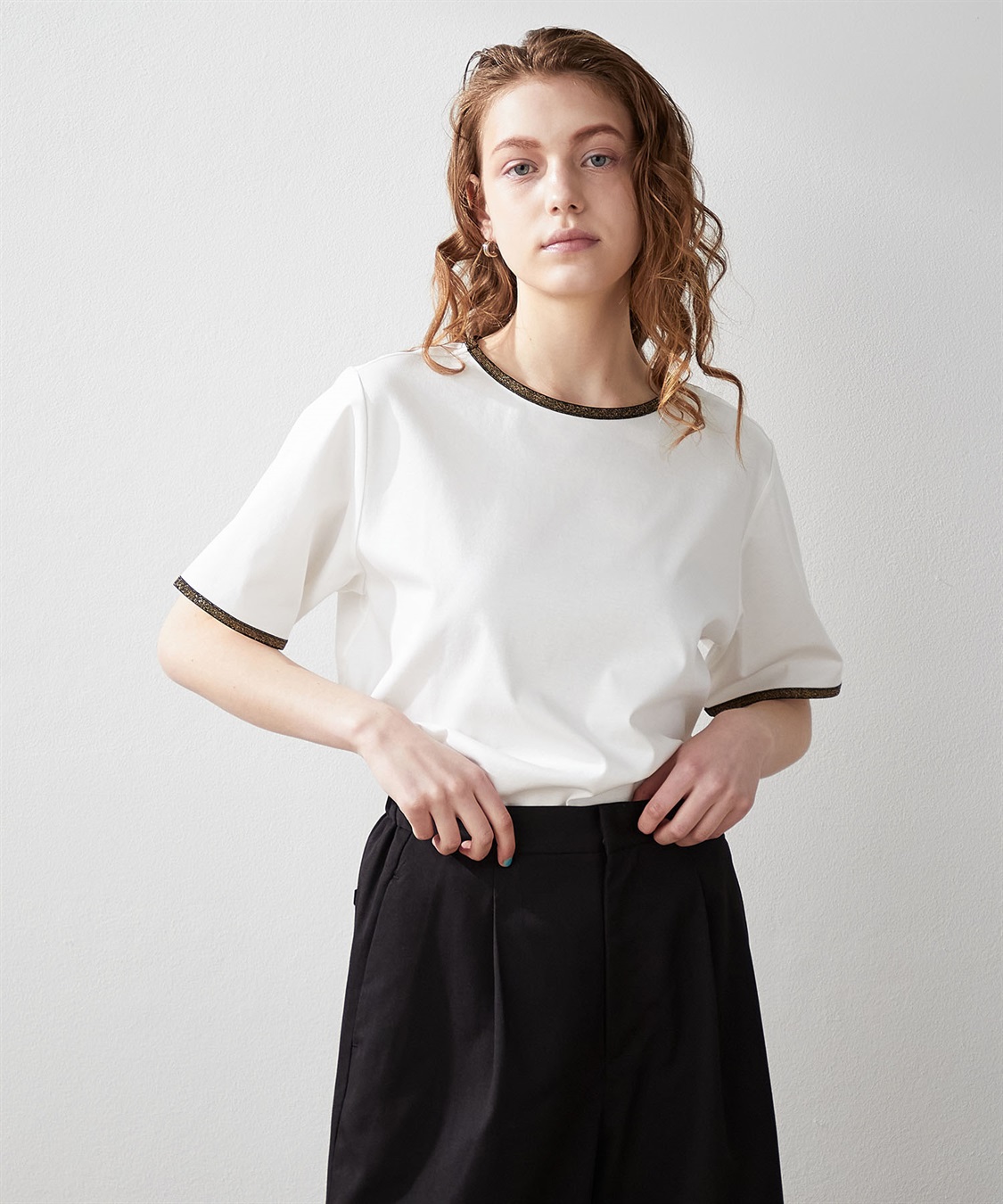 LE SOUK HOLIDAY 【接触冷感】ラメテープTシャツ_variation_2