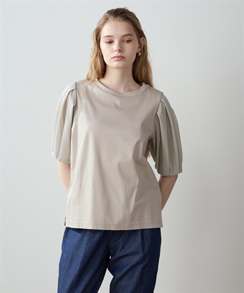 LE SOUK HOLIDAY 【接触冷感】チュールスリーブタックプルオーバー_variationthumb_2