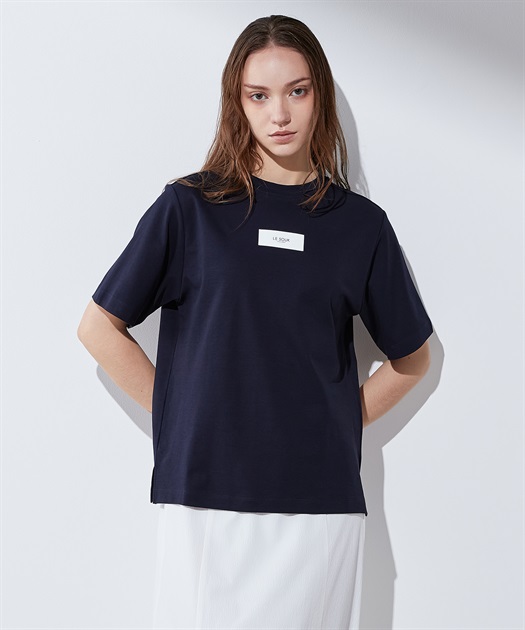 接触冷感・汗じみ防止】ボックスロゴTシャツ LE SOUK HOLIDAY｜クロス