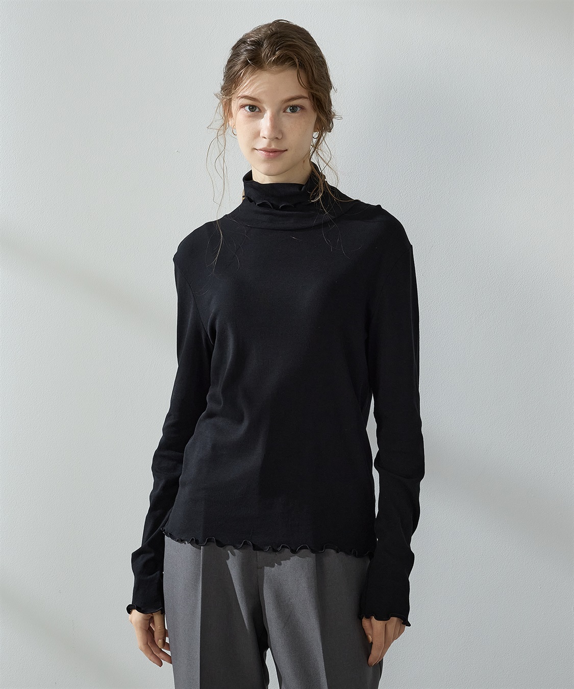 LE SOUK HOLIDAY 強撚ハイネックプルオーバー_variation_1
