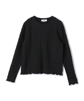 カットシャーリング プルオーバー(ブラック-M)