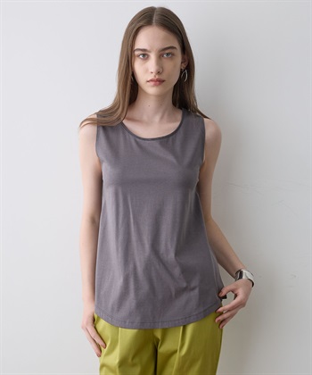 クルーネックタンクトップ(チャコールグレー-M)