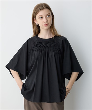 タックデザインプルオーバー(ブラック-M)