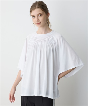 タックデザインプルオーバー(オフホワイト-M)