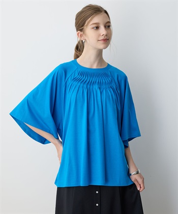 タックデザインプルオーバー(ブルー-M)