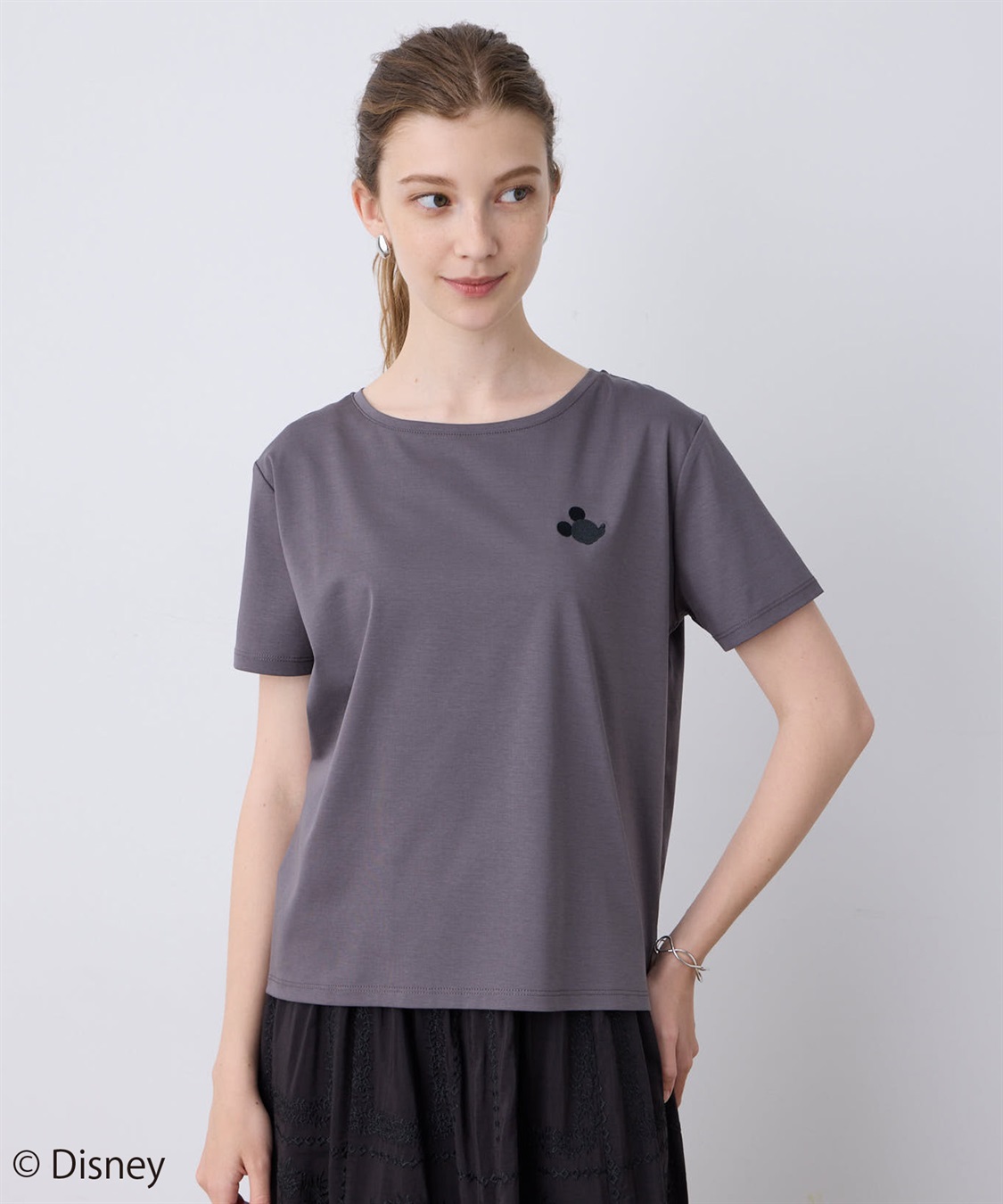 LE SOUK HOLIDAY Mickey Mouse／刺しゅうTシャツ_variation_2