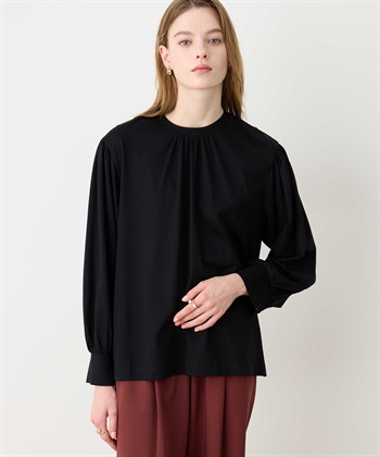 ボリュームスリーブプルオーバー(ブラック-M)