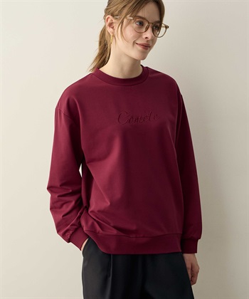 刺しゅうスウェット(ワイン-M)