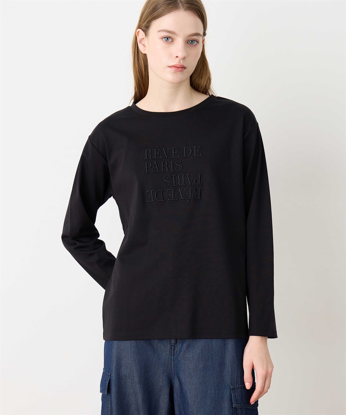 LE SOUK HOLIDAY 刺しゅうロングTシャツ_variation_1