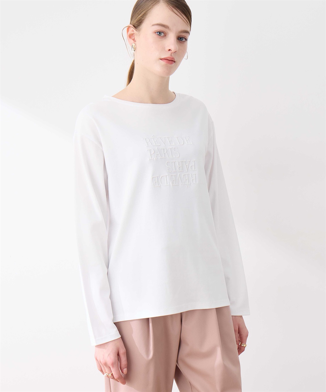 LE SOUK HOLIDAY 刺しゅうロングTシャツ_variation_2