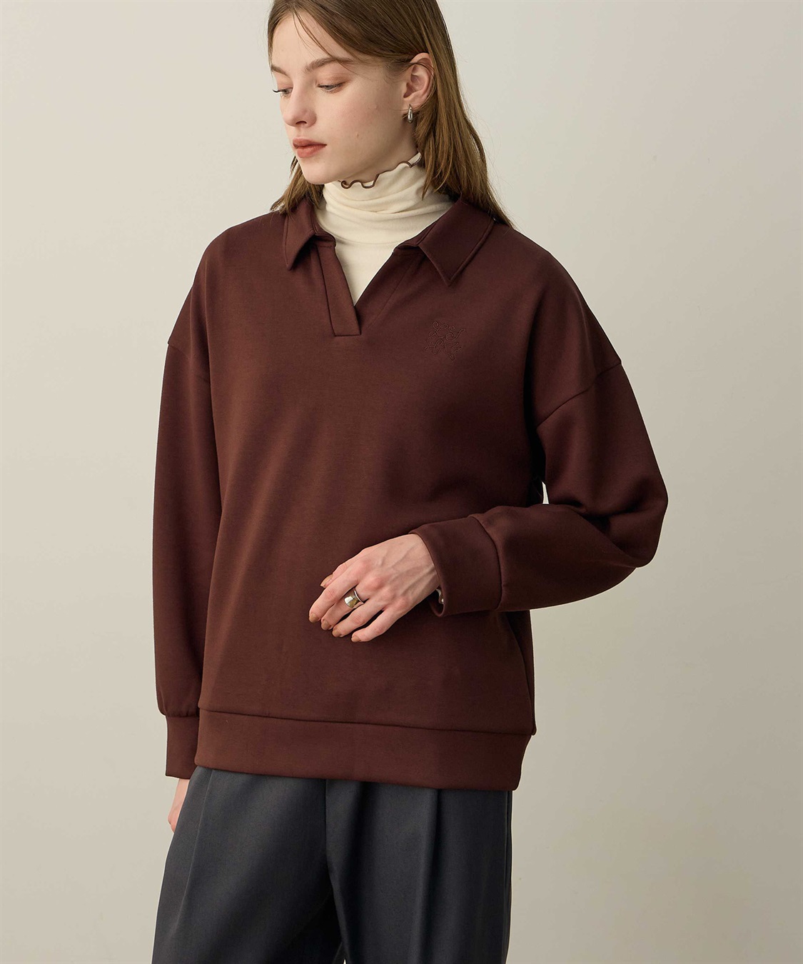 LE SOUK HOLIDAY ダンボールスキッパーネックプルオーバー_variation_3