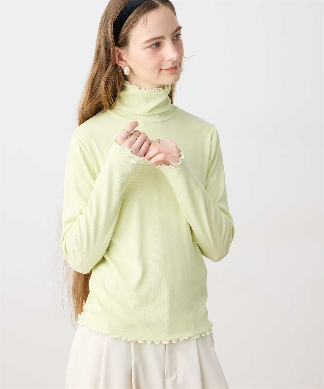 LE SOUK HOLIDAY バイカラーメローハイネックプルオーバー