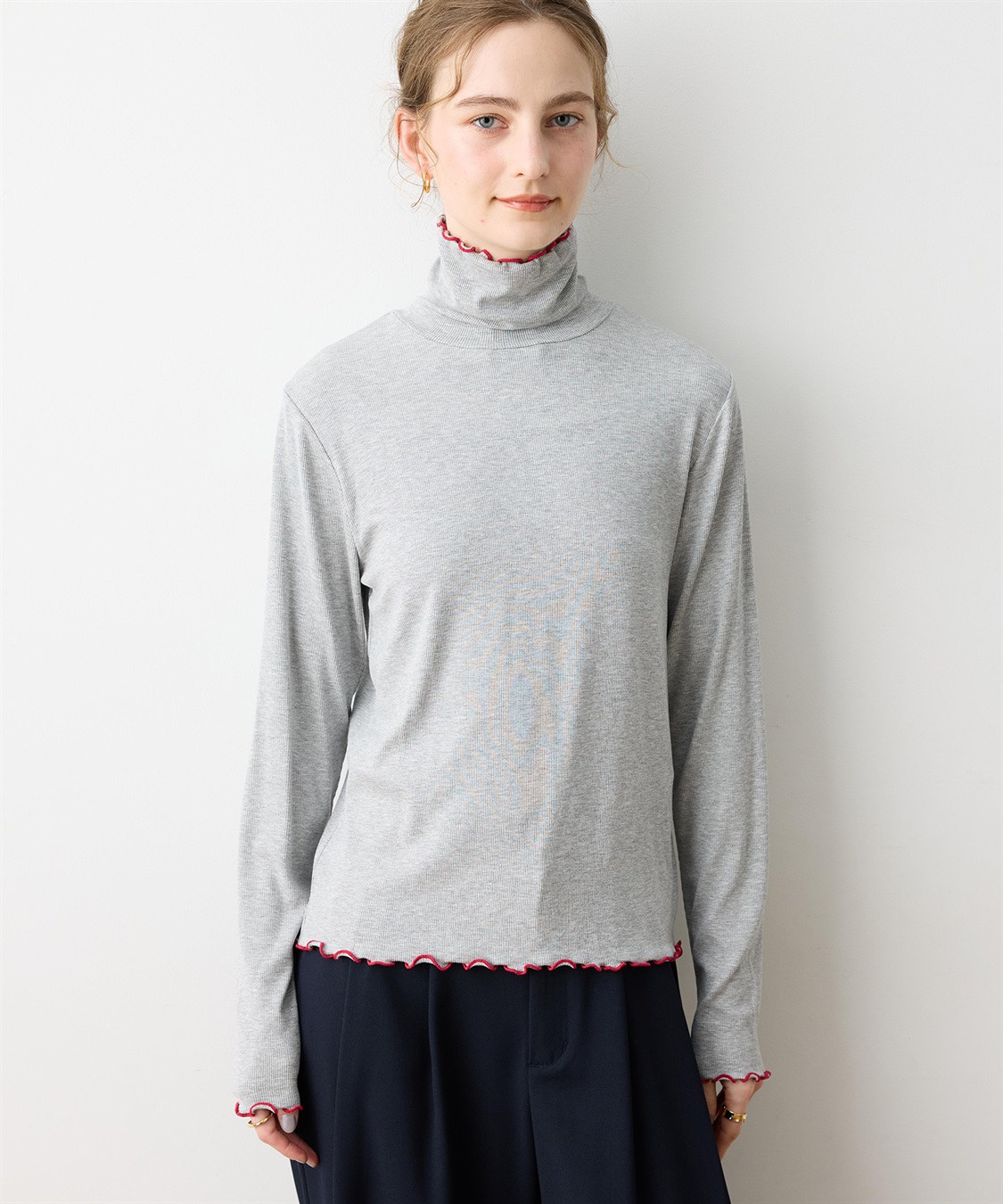 LE SOUK HOLIDAY バイカラーメローハイネックプルオーバー_variation_1