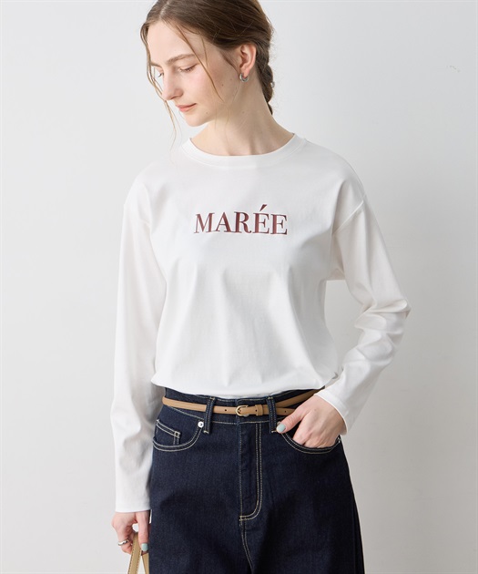 ロゴプリントロングＴシャツ【接触冷感】