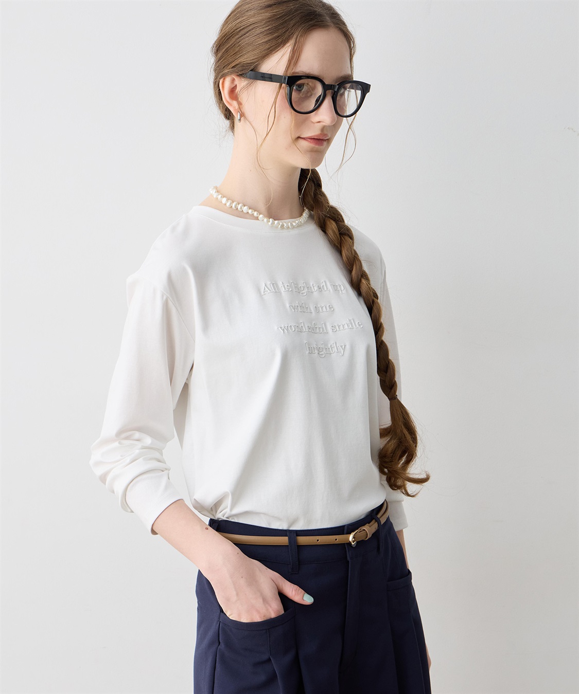 LE SOUK HOLIDAY 刺しゅうＴシャツ【クーラータッチ】_variation_1