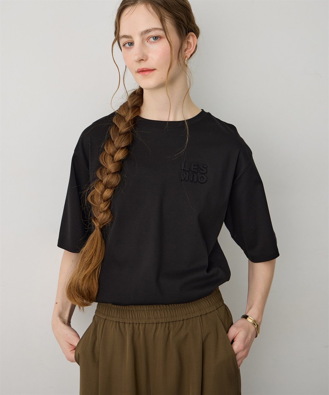 LE SOUK HOLIDAY ワッペンロゴTシャツ【接触冷感・吸水速乾】_main