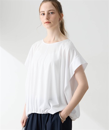 イージーエレガンスバルーンTシャツ【接触冷感】(オフホワイト-M)