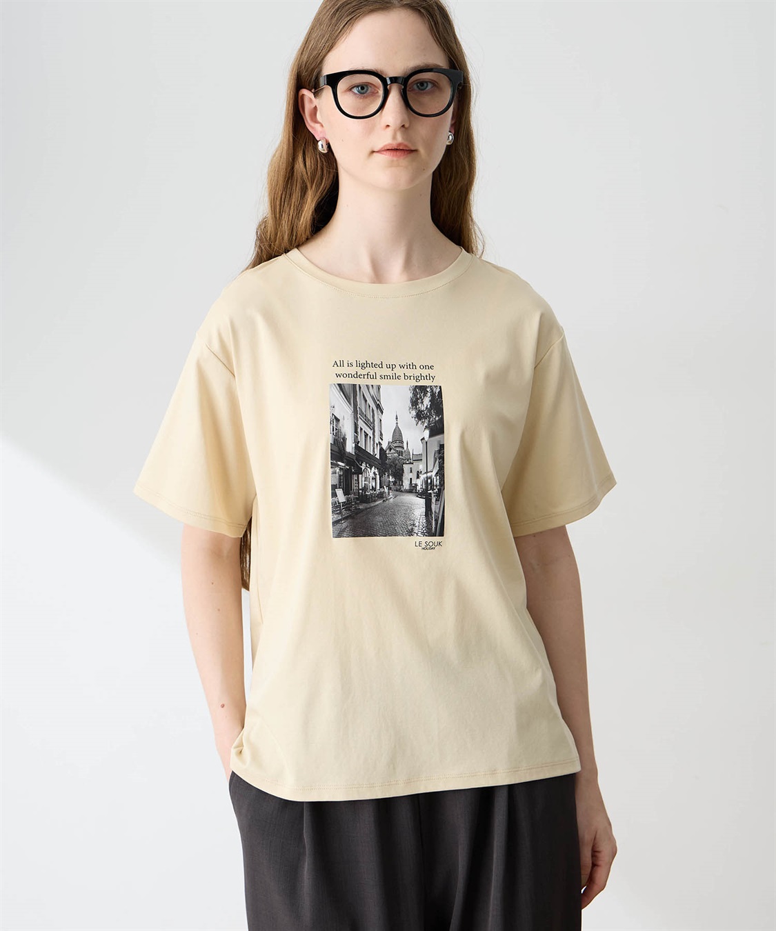 LE SOUK HOLIDAY フォトプリントTシャツ【接触冷感・吸水速乾】_main