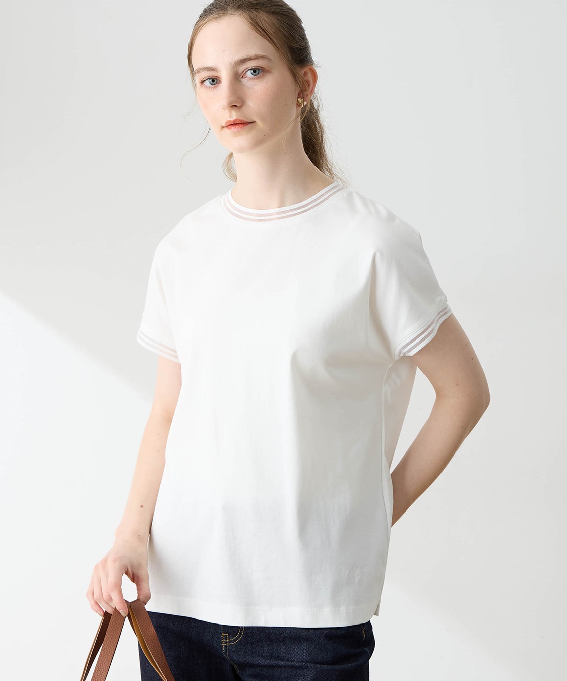 LE SOUK HOLIDAY メッシュテープスムースTシャツ【接触冷感・吸水速乾】_variation_2