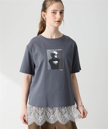 フォトプリントTシャツ【接触冷感・吸水速乾】(チャコールグレー-M)