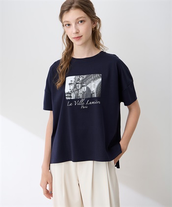 LE SOUK HOLIDAY フォトプリントドルマンTシャツ【接触冷感・吸水速乾】_variationthumb_3