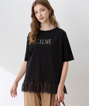 LE SOUK HOLIDAY レースドッキングプリントTシャツ【接触冷感・吸水速乾】_variationthumb_1