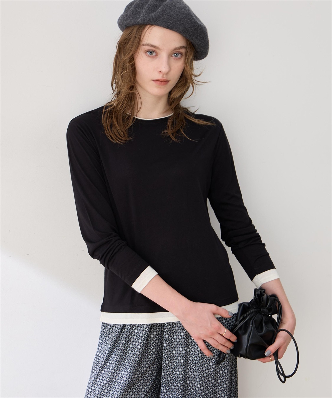 LE SOUK HOLIDAY レイヤード風クルーネックTシャツ_variation_1