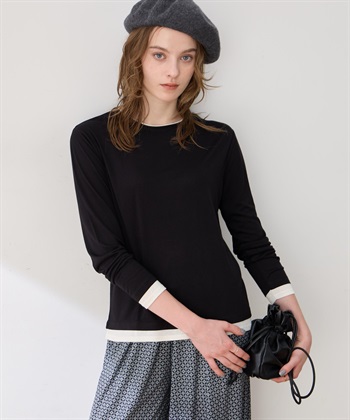 LE SOUK HOLIDAY レイヤード風クルーネックTシャツ_variationthumb_1