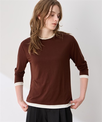 LE SOUK HOLIDAY レイヤード風クルーネックTシャツ_variationthumb_2