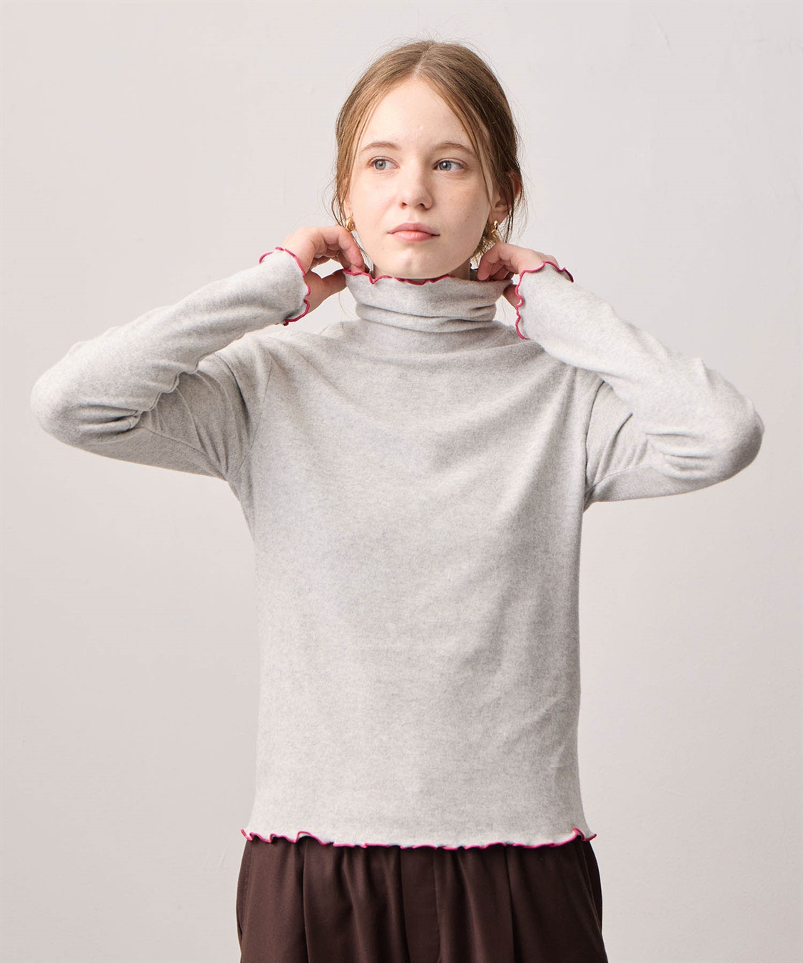 LE SOUK HOLIDAY メローハイネック起毛ロングTシャツ【吸湿発熱・ベーシックカラー】_variation_2