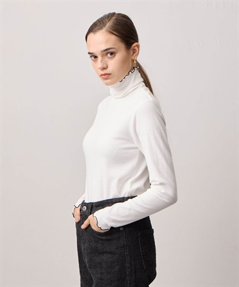 LE SOUK HOLIDAY メローハイネック起毛ロングTシャツ【吸湿発熱・ベーシックカラー】_variationthumb_4