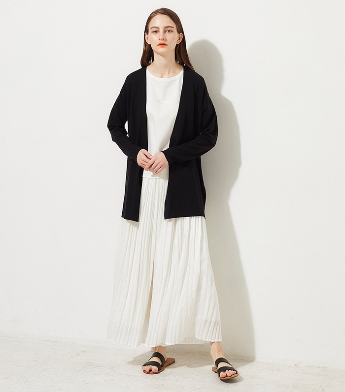 LE SOUK HOLIDAY ミドル丈ノーボタンカーデ_variation_3