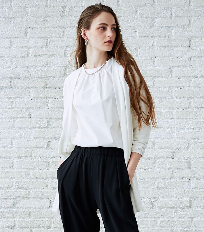 LE SOUK HOLIDAY ミドル丈ノーボタンカーデ_variation_1