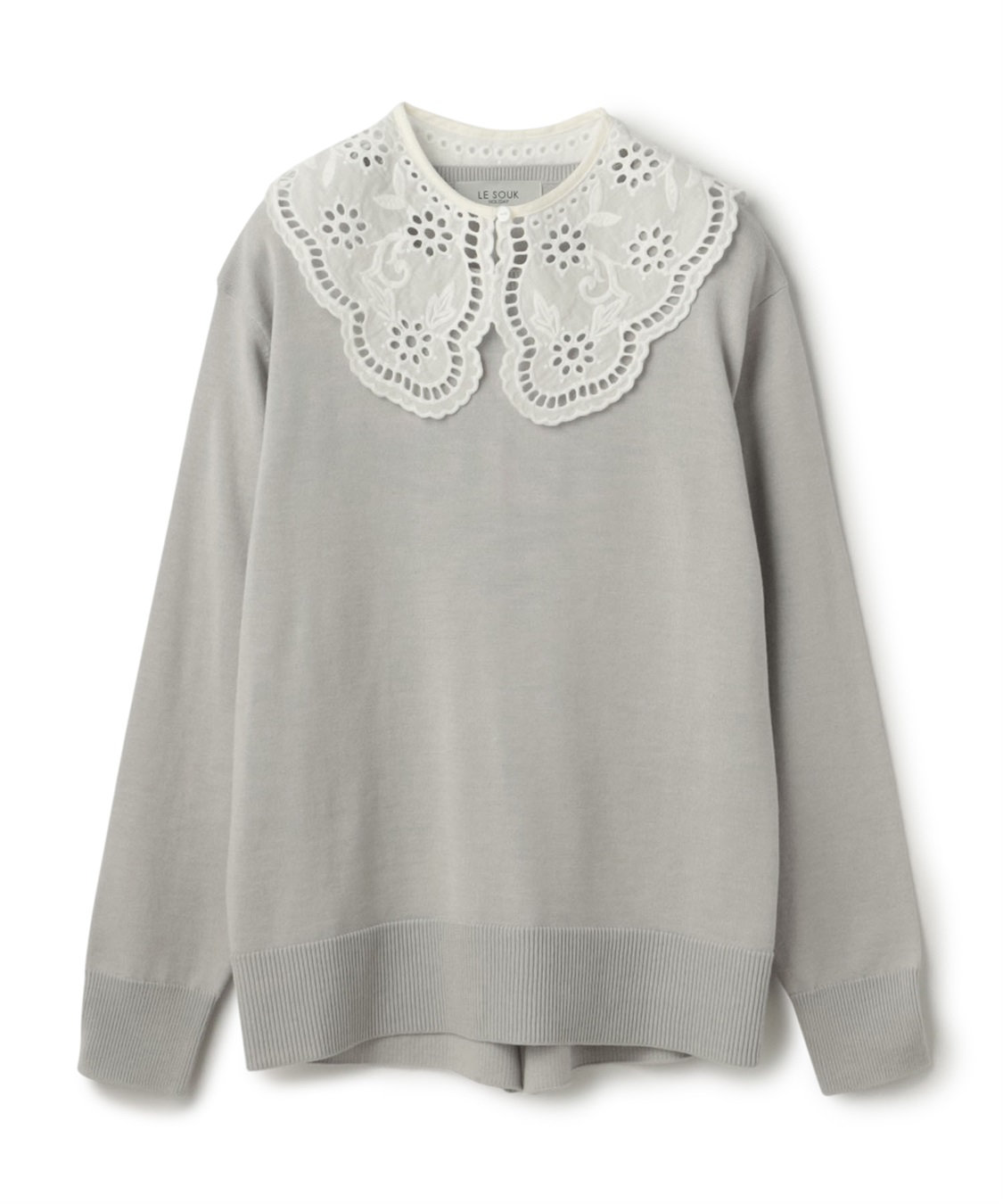 LE SOUK HOLIDAY レースつけ衿ニットプルオーバー_variation_1