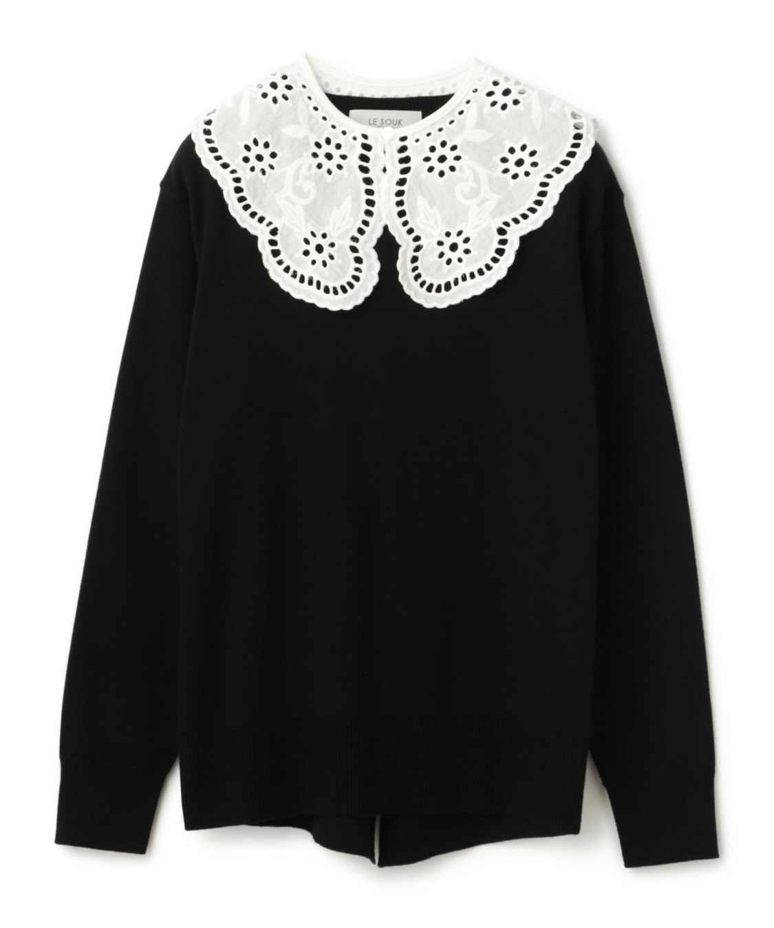 LE SOUK HOLIDAY レースつけ衿ニットプルオーバー_variation_2