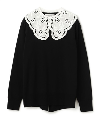 LE SOUK HOLIDAY レースつけ衿ニットプルオーバー_variationthumb_2