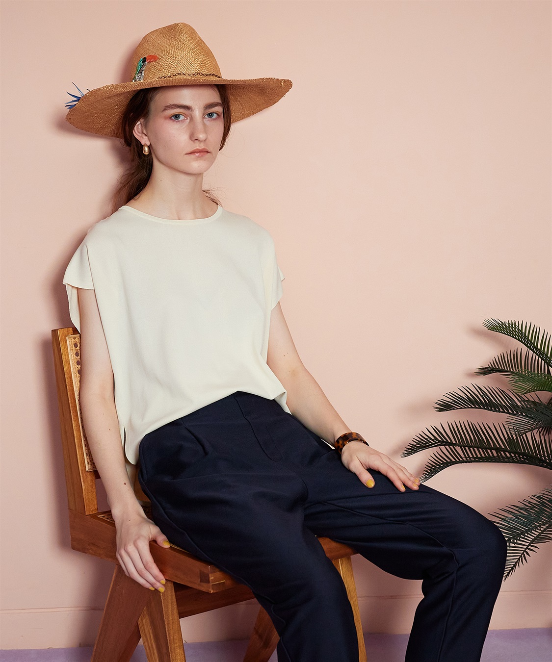 LE SOUK HOLIDAY クルーネック天竺ベスト_main