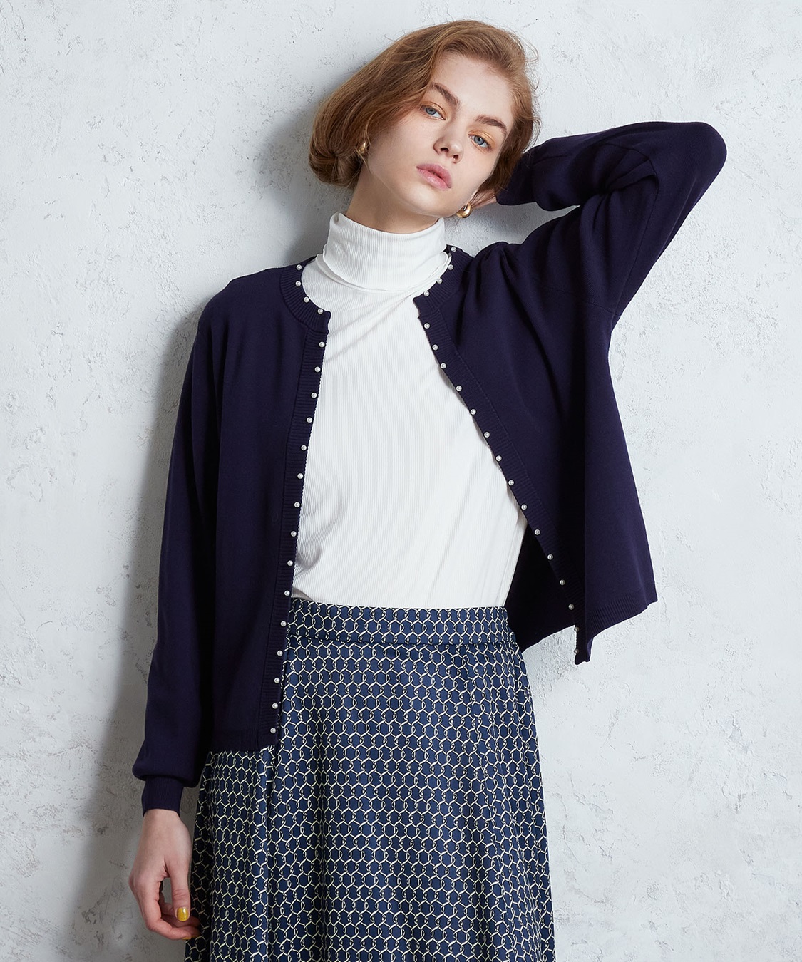 LE SOUK HOLIDAY パールアクセントニットカーディガン_variation_2