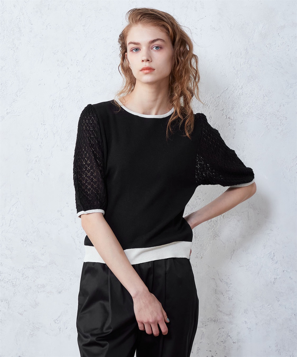 LE SOUK HOLIDAY 切替ニットプルオーバー_variation_1