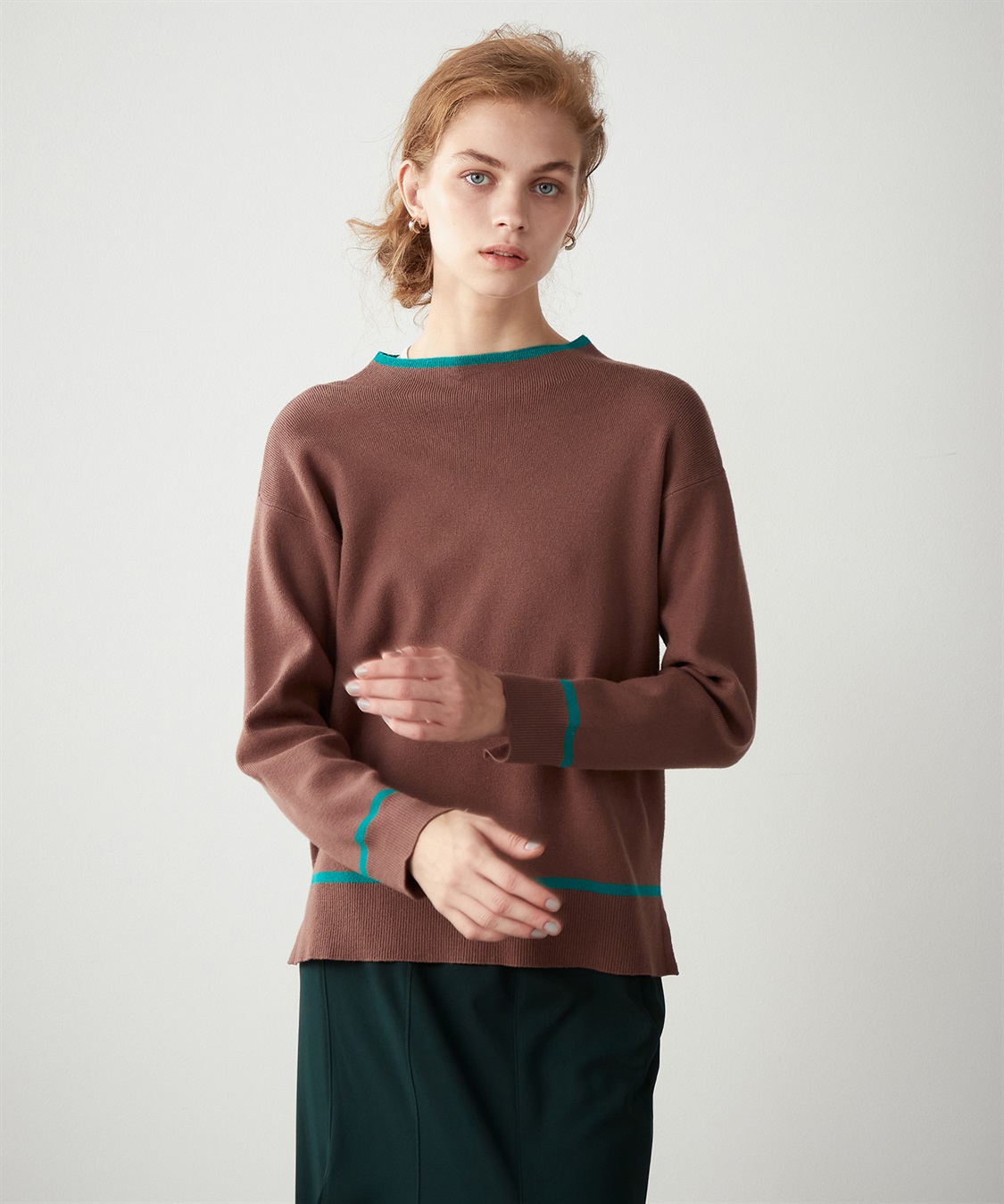 LE SOUK HOLIDAY 配色ボトルネックプルオーバー_variation_2