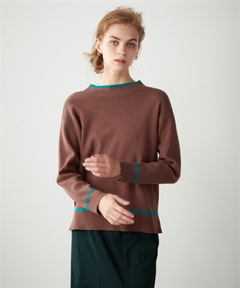 LE SOUK HOLIDAY 配色ボトルネックプルオーバー_variationthumb_2