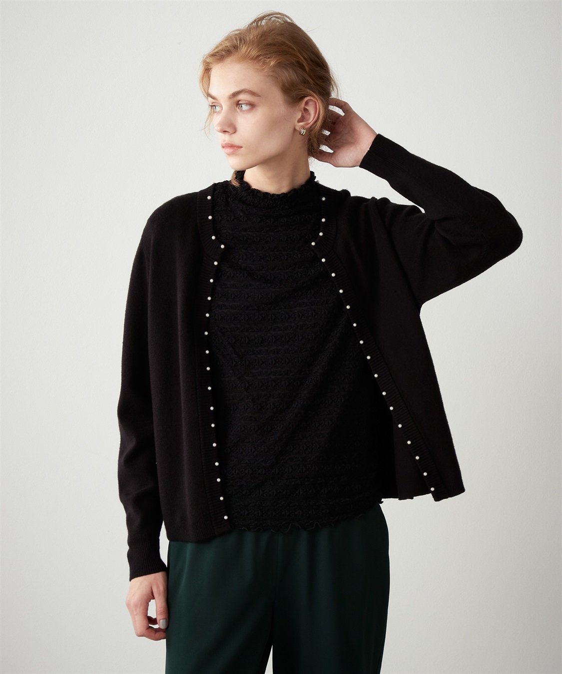 LE SOUK HOLIDAY パールボタンニットカーディガン_variation_1