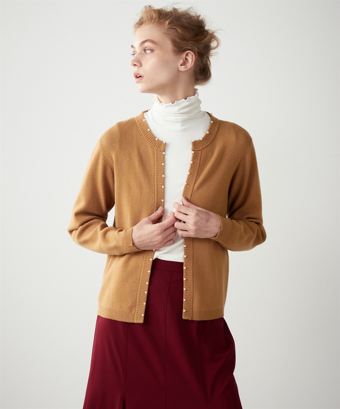 LE SOUK HOLIDAY パールボタンニットカーディガン_variation_2