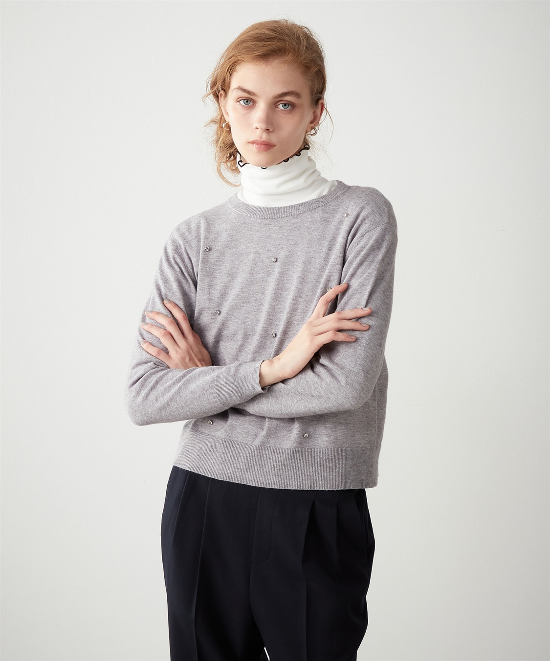 LE SOUK HOLIDAY ビジュー付きニットプルオーバー_variation_1