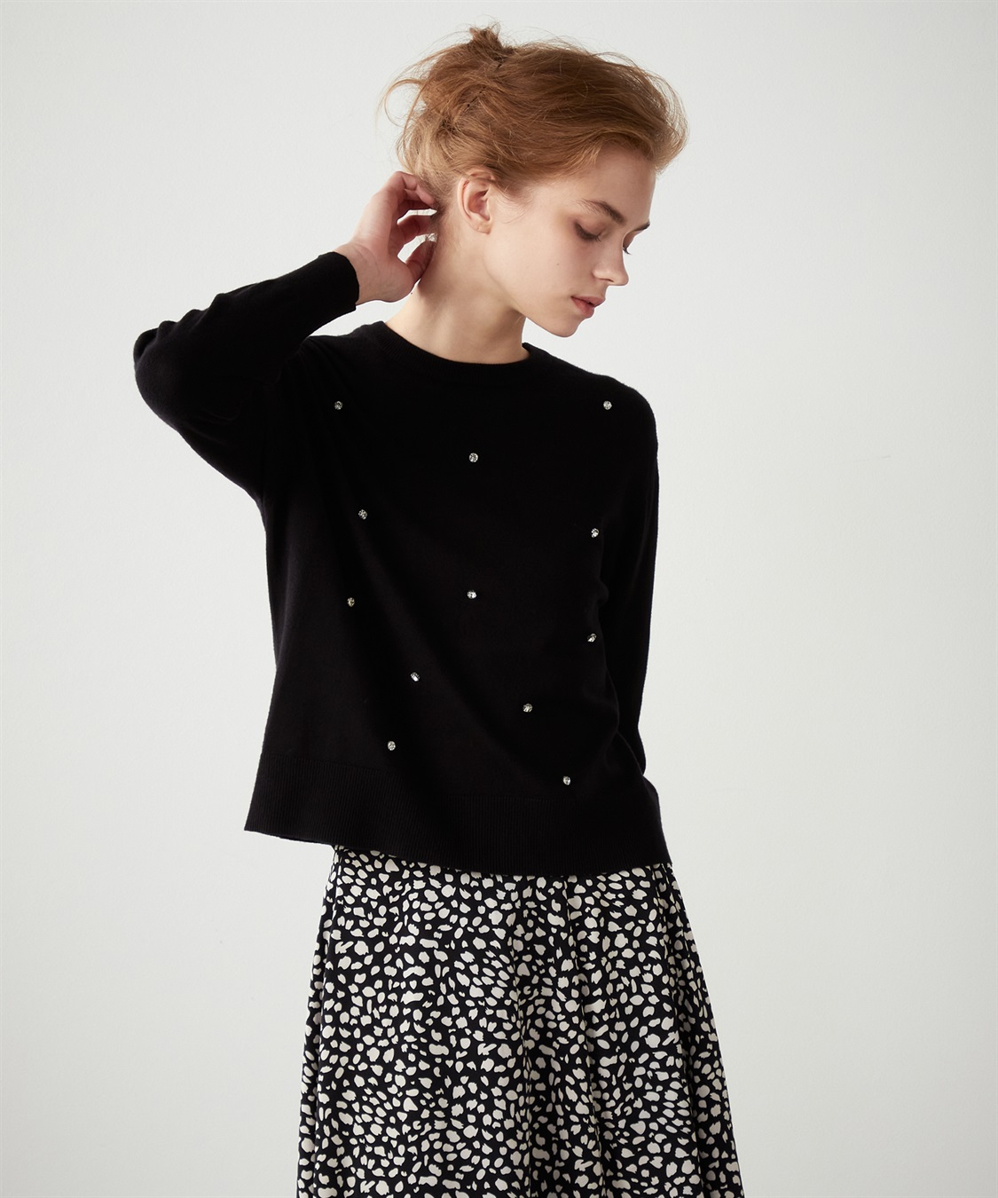 LE SOUK HOLIDAY ビジュー付きニットプルオーバー_variation_2