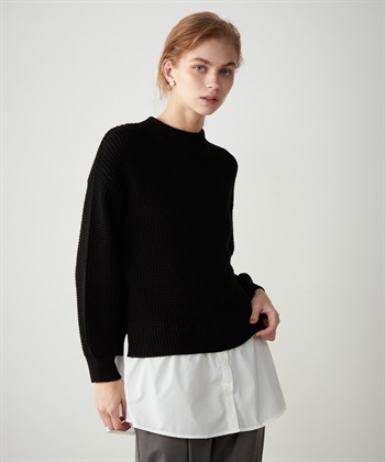 LE SOUK HOLIDAY フェイクレイヤードニットプルオーバー_variationthumb_1