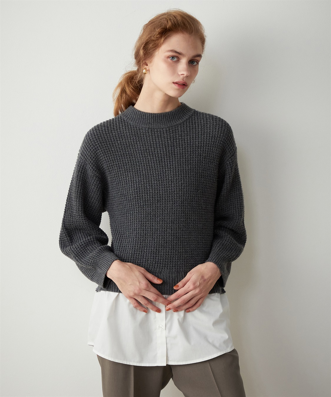 LE SOUK HOLIDAY フェイクレイヤードニットプルオーバー_variation_2