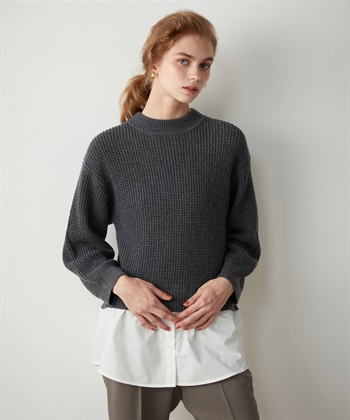 LE SOUK HOLIDAY フェイクレイヤードニットプルオーバー_variationthumb_2