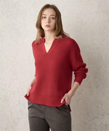 SORAMI BASE様HERMES　スキッパー　ニット 90s Structure skipper ramie×cotton knit | sui &