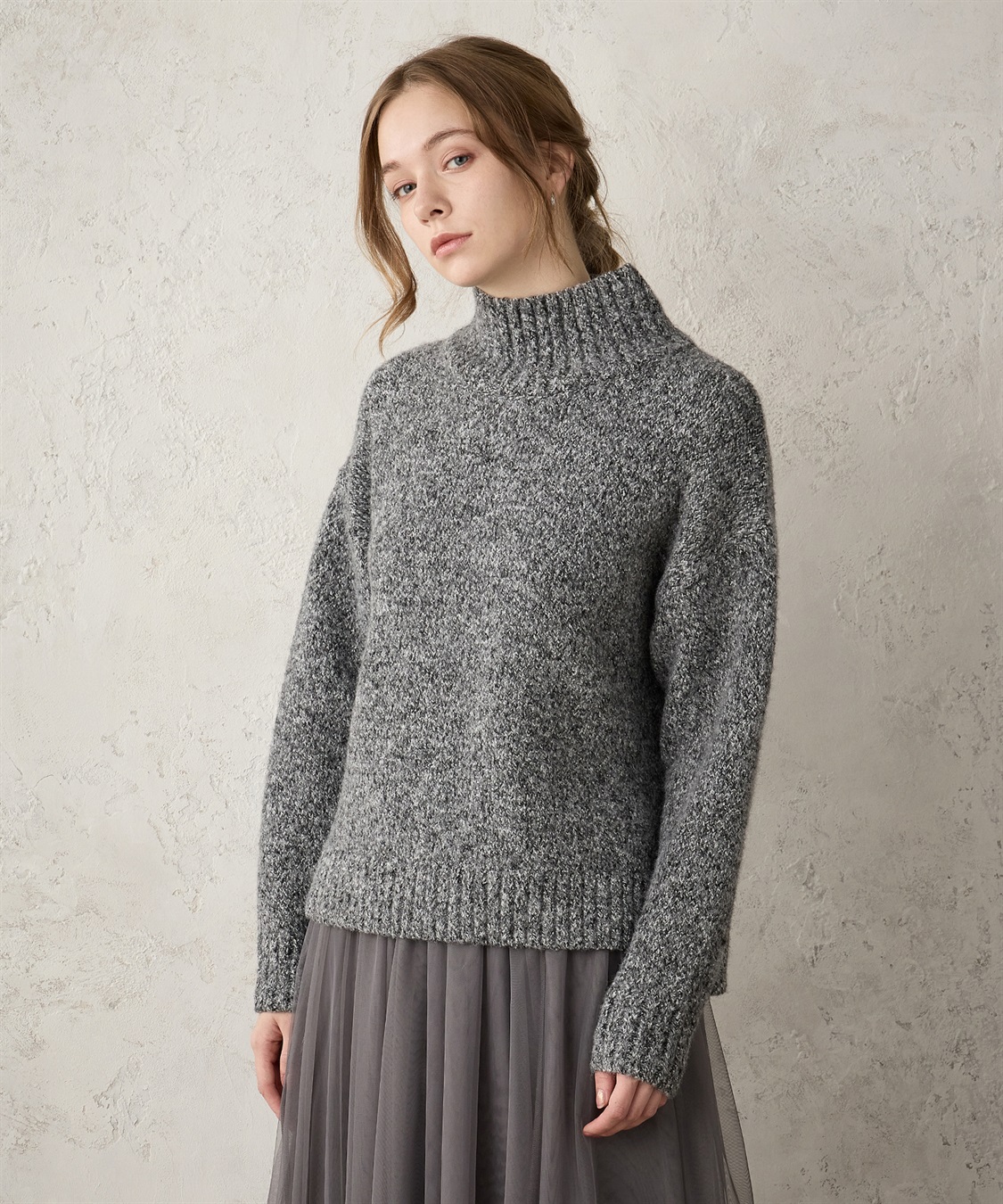 ミックスヤーンニットプルオーバー LE SOUK HOLIDAY｜クロス